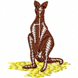 Kangaroo Embroidery Design 4